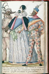 MS W.477 fol.16 Beleuchtung aus Kippells Kostümbuch, ca. 1588
